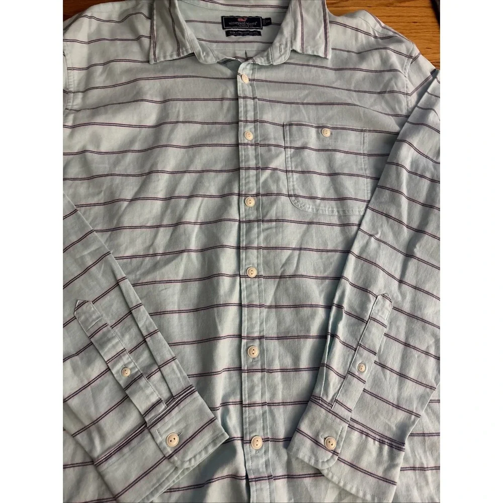 Vineyard Vines Mens Shirt Size 2XL Slim Longshore Light Teal - Picture 2 of 5